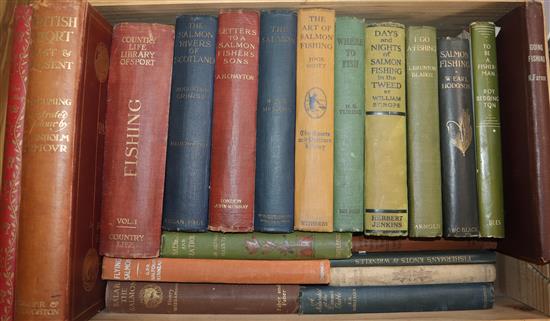 A collection of twenty books relating to Fishing
